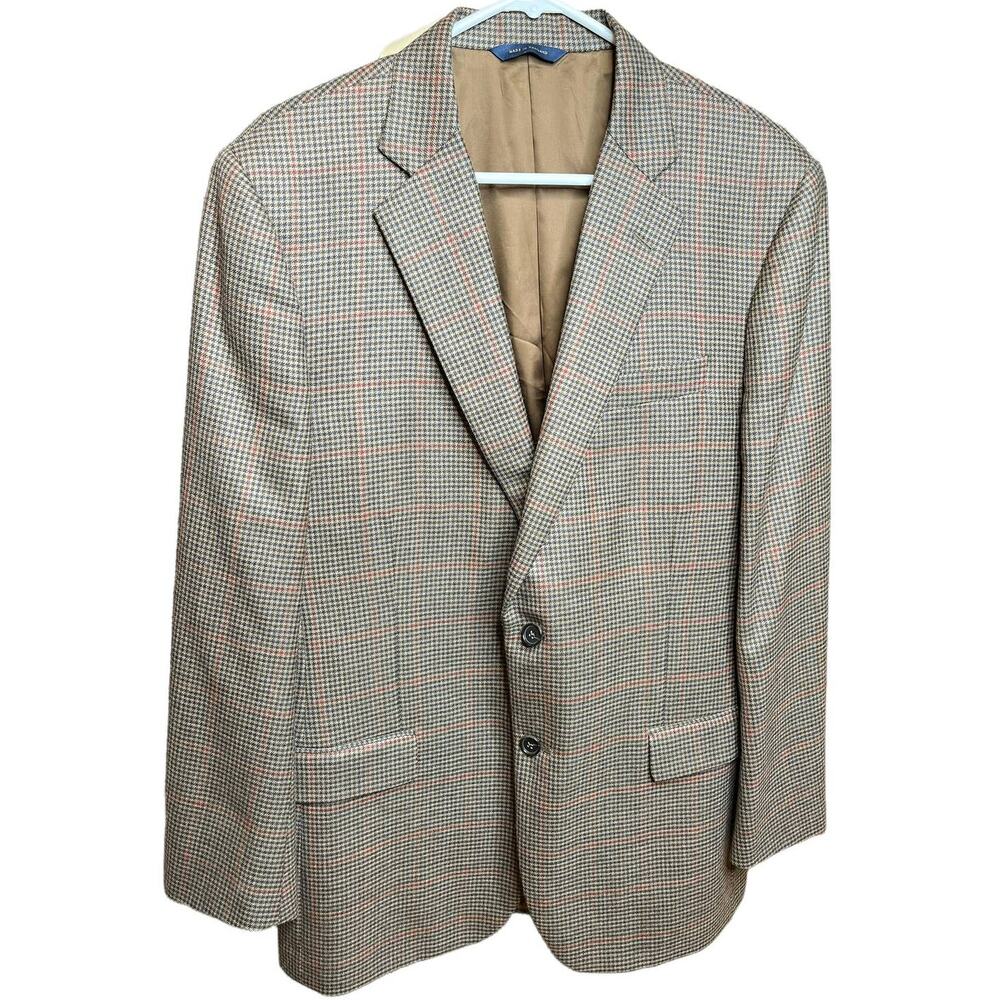 Brooks Brothers Laificio di Pray Plaid Houndstooth Wool Jacket